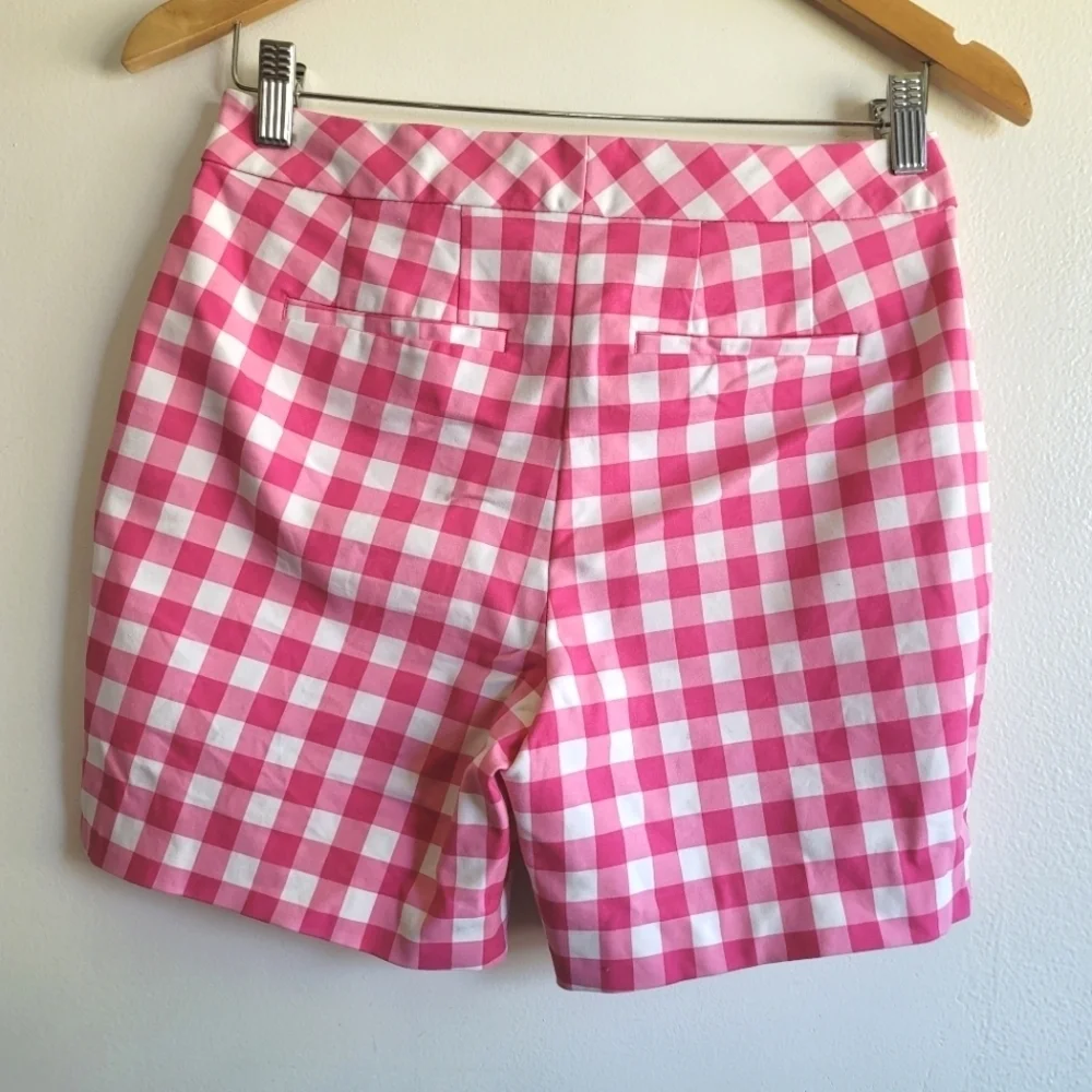 Boden, RIVIERA‎ Gingham Check Chino Shorts, Pink and White, Size US 4 - Picture 2 of 6